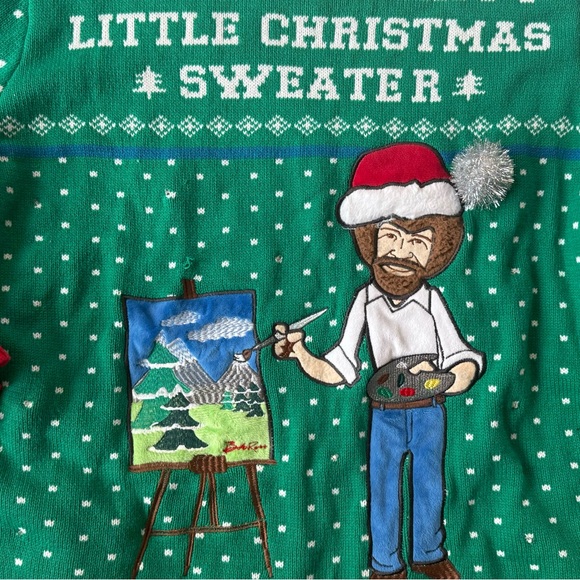 Bob Ross Christmas Sweater XL - Picture 4 of 4